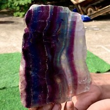 1.33LB Natural colored fluorite slice quartz crystal flake mineral specimen