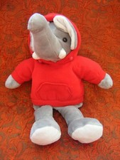 Bambia Elefant Puppe im roten Hoodie 14" ca. (B72)