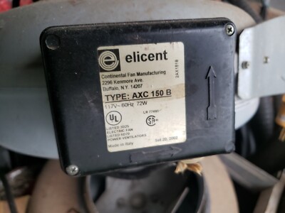 Elicient AXC 150-B Inline Centrifical Fan