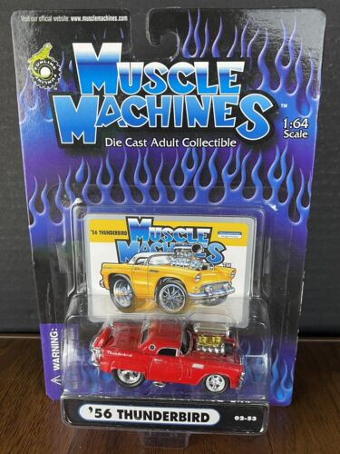 2002 Muscle Machines Red '56 Thunderbird Diecast 1:64 Funline Vehicle 02-53