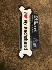 I Love My Dachshund, 2-Inch by 7-Inch Car Magnet Made In USA Who Rescued Who 
