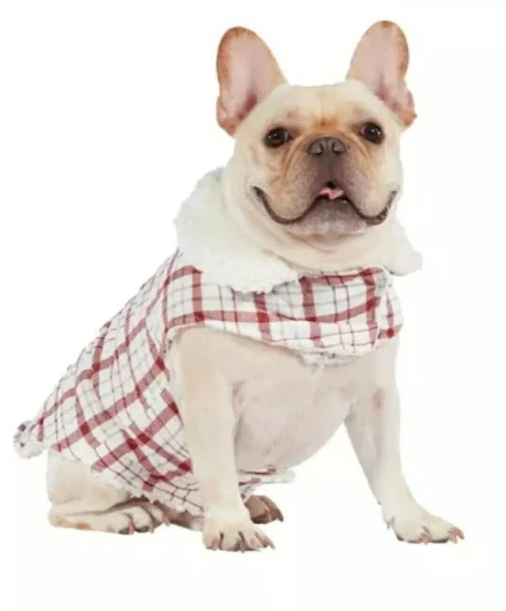 Flannel top dog coat