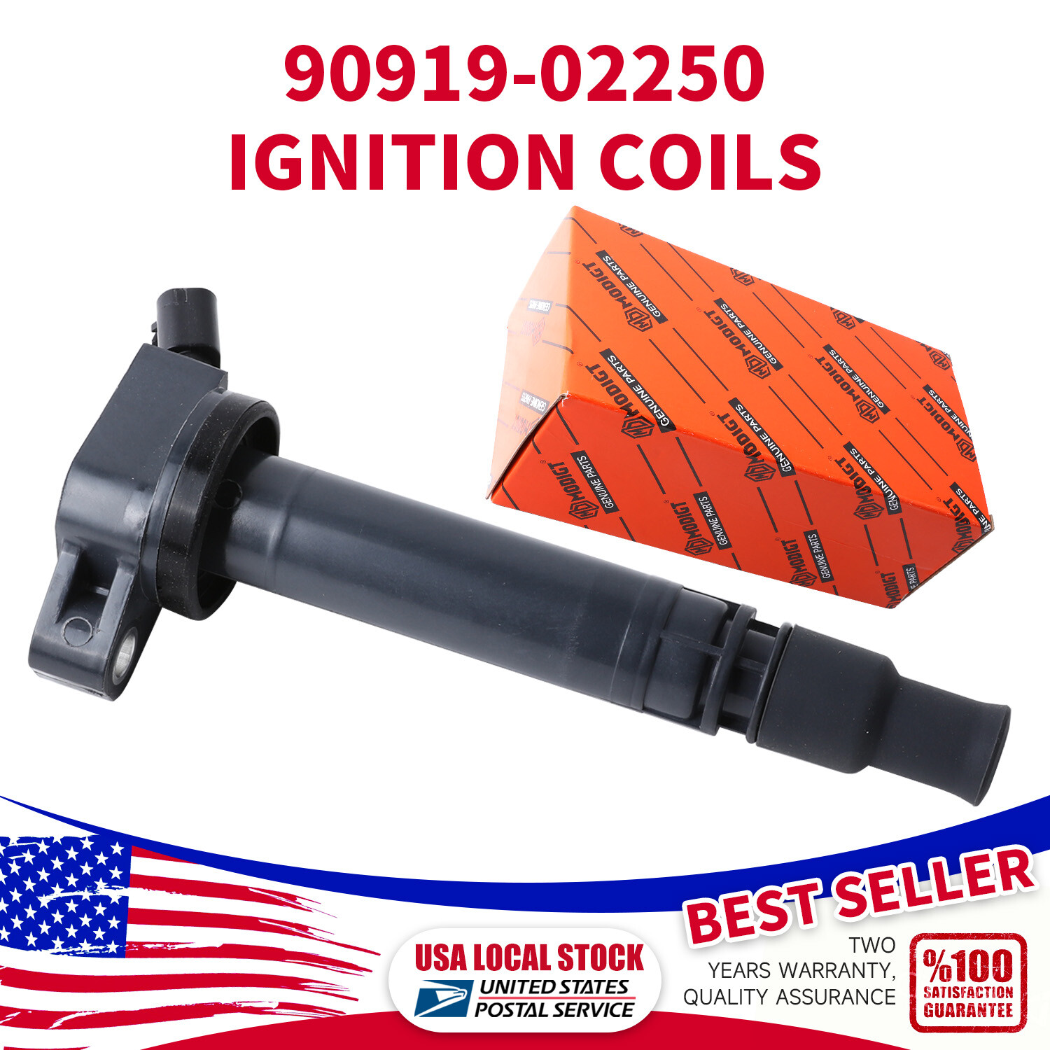 High Performance Toyota Direct Ignition Coil On Plug 90919-02250 New OEM