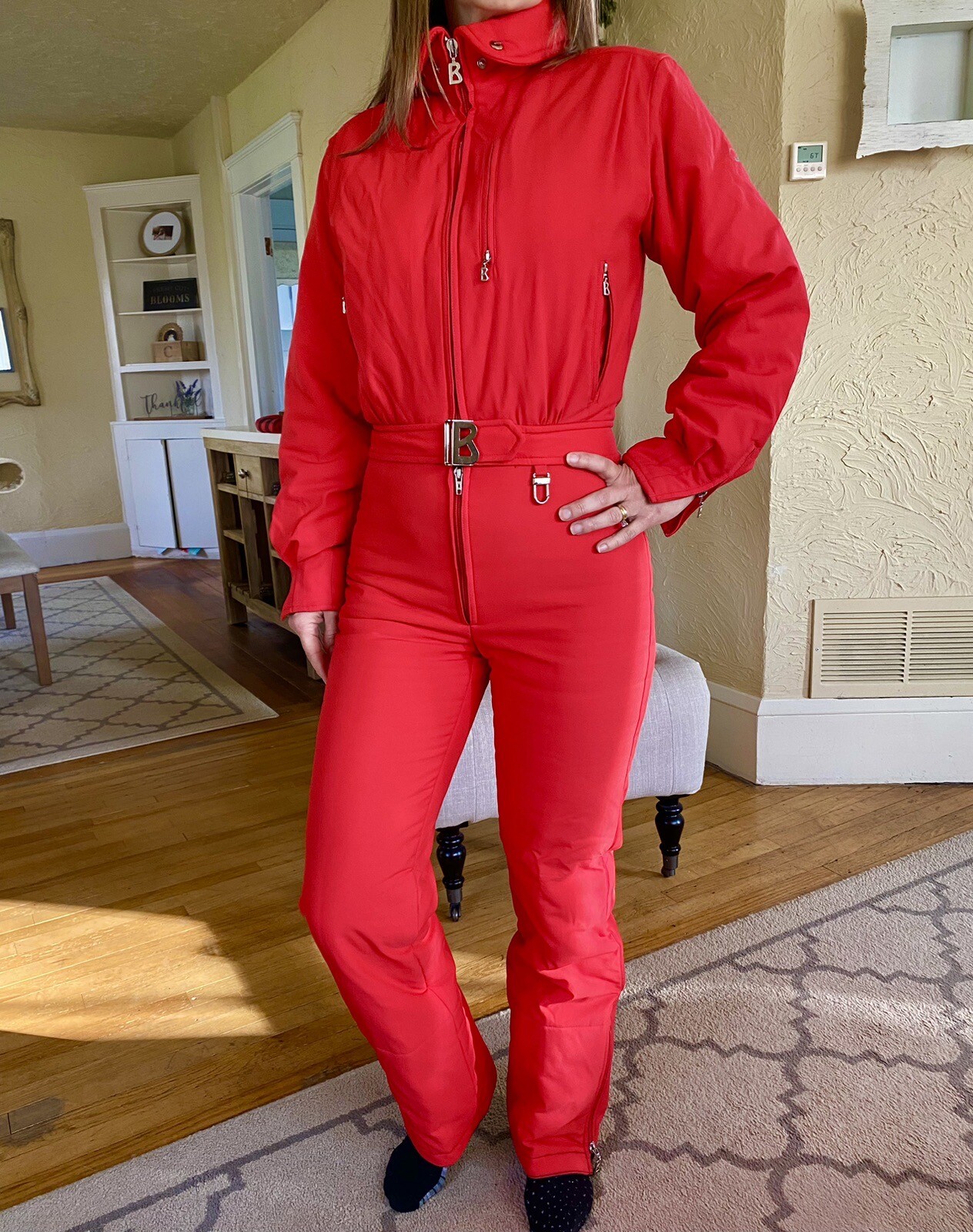 BOGNER vintage rare red 3 in 1 convertible women’s ski snow suit eBay
