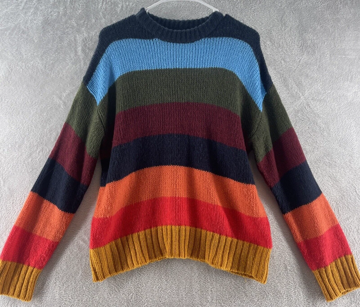 Rainbow striped clearance sweater urban outfitters