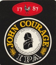 BEER BOTTLE LABEL - COURAGE BREWERY - JOHN COURAGE IPA