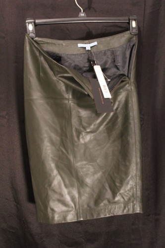 Antonio Melani Luxury Collection Mia Echtlederrock oliv Neu mit Etikett Wert 209 $ - Bild 2 von 9