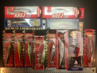 (QTY 12) Lucky Craft Pointers & Berkley Krej 