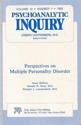 Perspectives on Multiple Personality Disorder / Psychoanalytic Inquiry, Volume 1