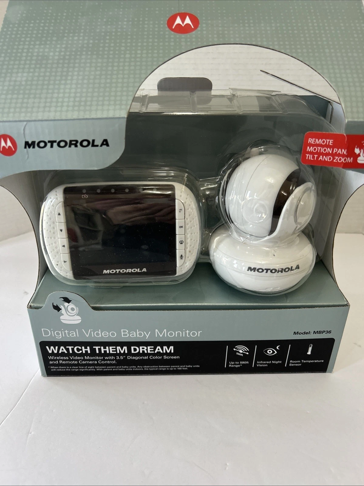 Motorola MBP36 PU Portable Video Baby Monitor Unit & 1 Motorola Camera MBP36BU