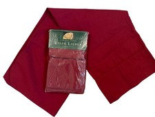 New Pair  1 Extra, RALPH LAUREN Vintage STANDARD PILLOWCASES, Red, 100 Cotton