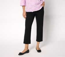 Isaac Mizrahi Live Women's Petite Pants PM Sublime Stretch Ponte Black A688033