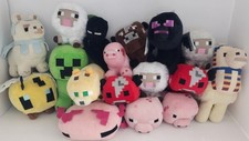 Lote de 17 Personajes Peluche Minecraft Peluche Enredadera Abeja Vaca Ender Dragón