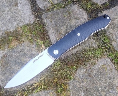 Real Steel Messer Serenity G10 Black Slipjoint N690 Taschenmesser by Braginets