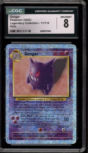 Pokemon Gengar Legendary Coll. Reverse Holo Rare #11 CGC 8