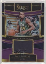 2018-19 Panini Select Throwback Memorabilia Purple Prizm 71/99 Paul Millsap 7qg