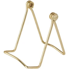 Bard's Folding Gold-toned Wire Easel Stand, 3" H x 2.75" W x 3" D