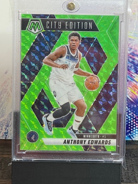 2024 Panini Mosaic Anthony Edwards #279 City Edition - Green Fluorescent /10 🔥
