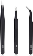 kaverme 3PCS Precision Tweezers Set, Upgraded...