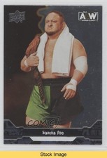 2023 Upper Deck AEW All Elite Wrestling Silver Foil Samoa Joe #3 READ 18x6