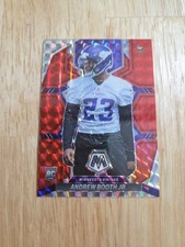 2022 Mosaic ANDREW BOOTH JR ERROR CARD Donald Driver Back Red Prizm Rookie SP