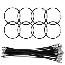 25 Pack Wire Keychain Cable,5.9 Inches Nylon Coated Stainless Steel Key Ring,...
