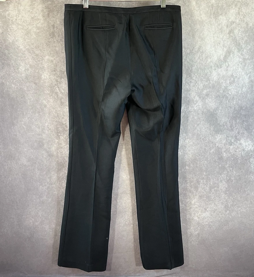 Pantalones de vestir de lana Tory Burch para mujer 12 pantalones acampanados negros tiro medio ligeros Foto 2 de 4