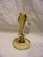 RARO antico vaso bocciolo delfino pesce veneziano vetro artistico Antonio Salviati Murano