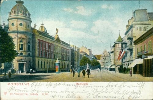Postcard Constance Market Square 1904 (No.9641)