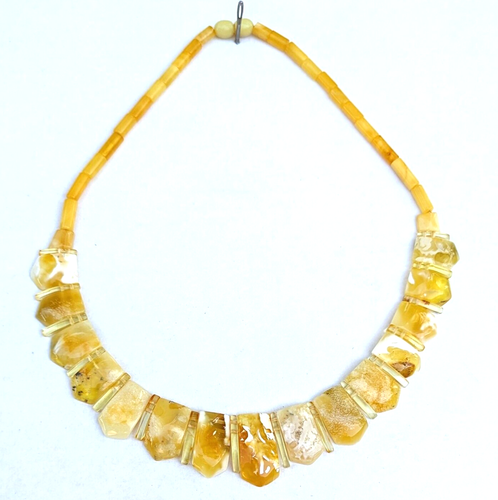 Collar de ámbar báltico blanco natural joyería de lujo joyería rara para... - Imagen 4 de 7