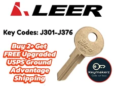Leer Truck Cap Bed Cover Replacement Spare Keys Cut to Key Code J301-J376