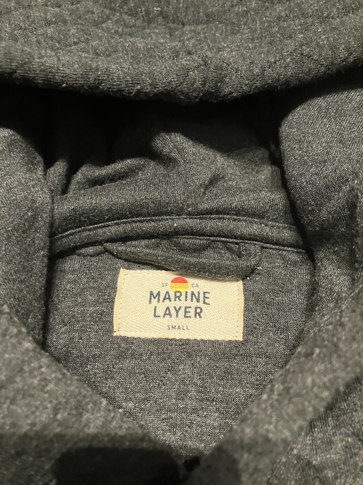 Men’s Marine Layer Snap Button Pullover Small Gray - image 3