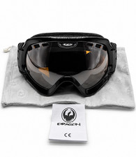 Dragon Mace Snow Goggles Jet Black Ionized Lens Vintage 2007 722-0426 NIB