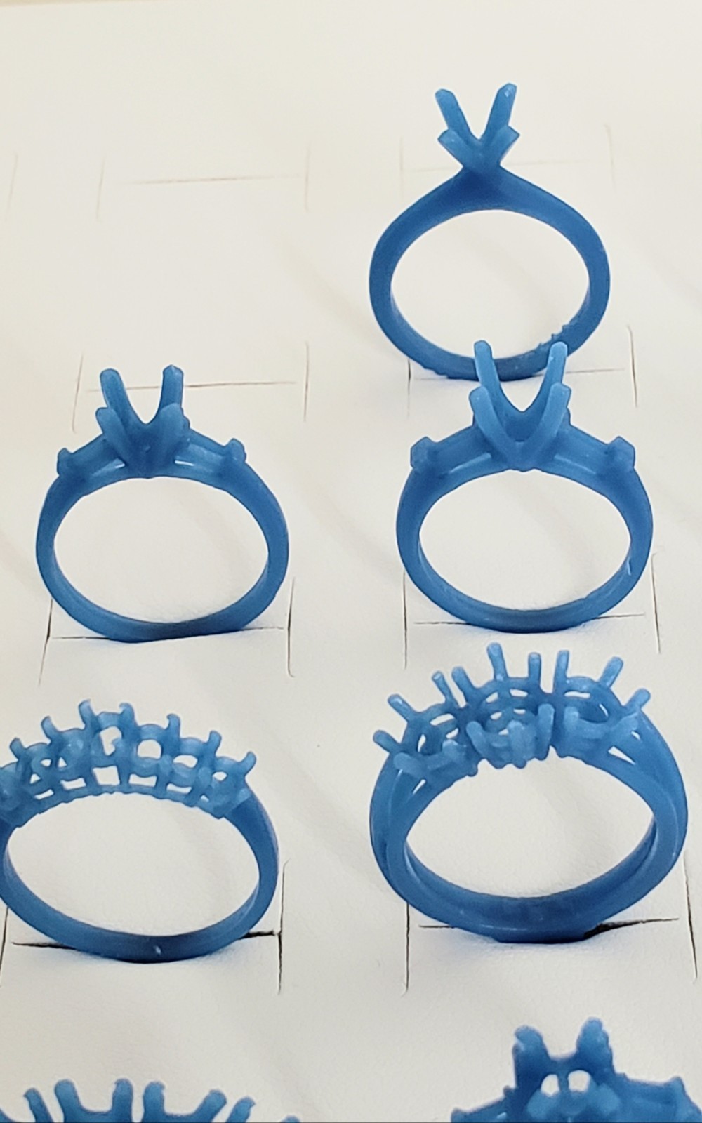 Lot Of 11 Wax Weddings Rings. Wax Patterns For Lost Wax Casting 25-104