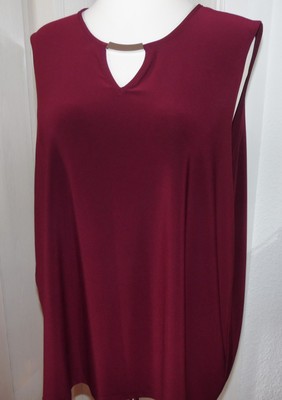 Neuw. Mr.MAX Kanada Top Gr.XXL Bordeaux / Wein-Rot Cut-Out-Detail  Brazil-Knit