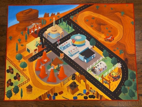 Radiator Springs Rug Disney Pixar Cars Indoor Game Play Rug 60