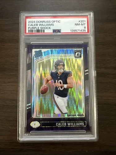2024 Panini Donruss Optic - Caleb Williams Purple Shock Prizm (RC) PSA 8