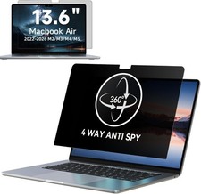 360  Privacy Screen Macbook Air 13.6/13 Inch Matte Anti Glare Blue Light Filter