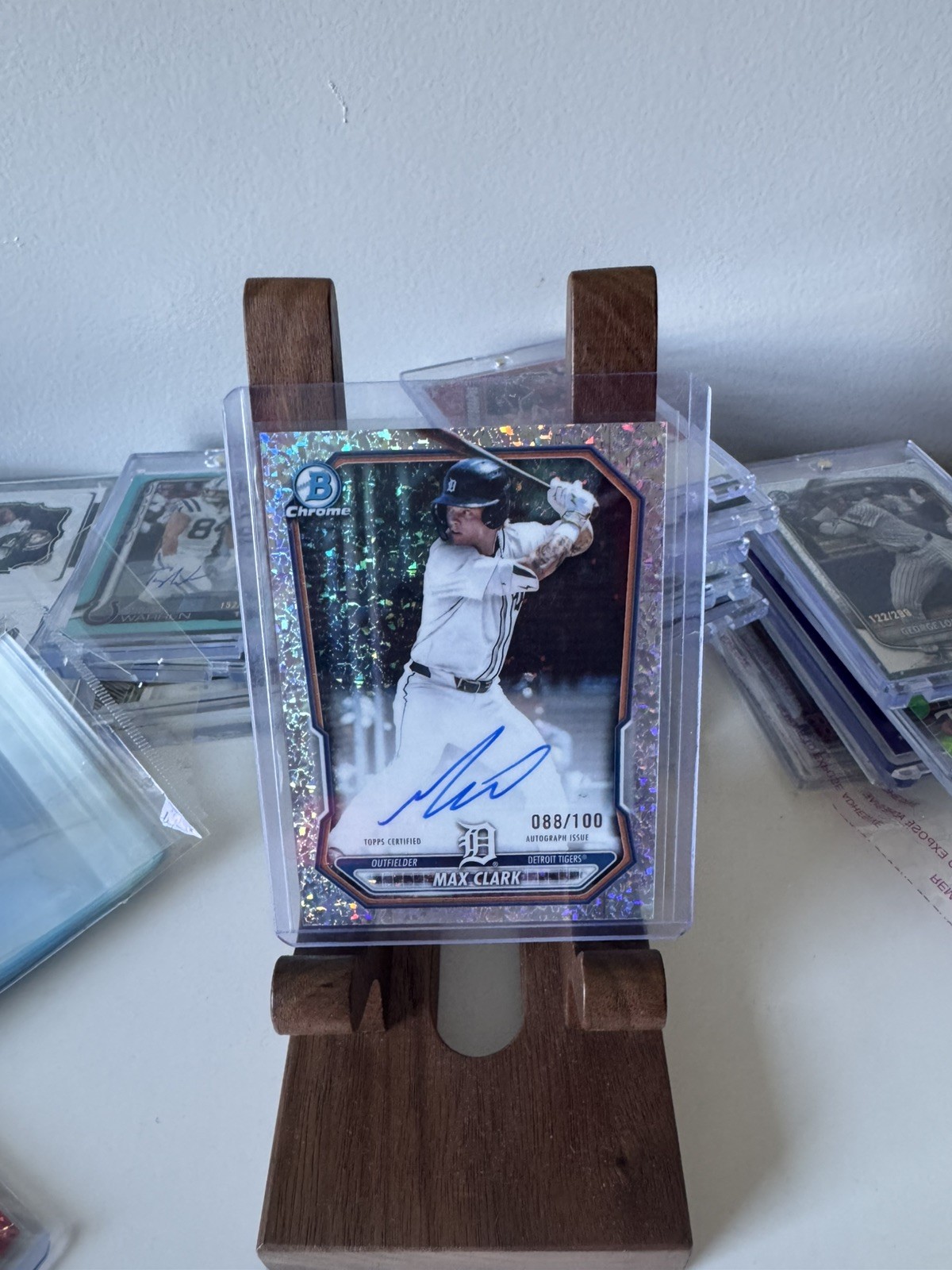 2026 Bowman Chrome Max Clark Mini Diamond Auto Refractor /100 Tigers