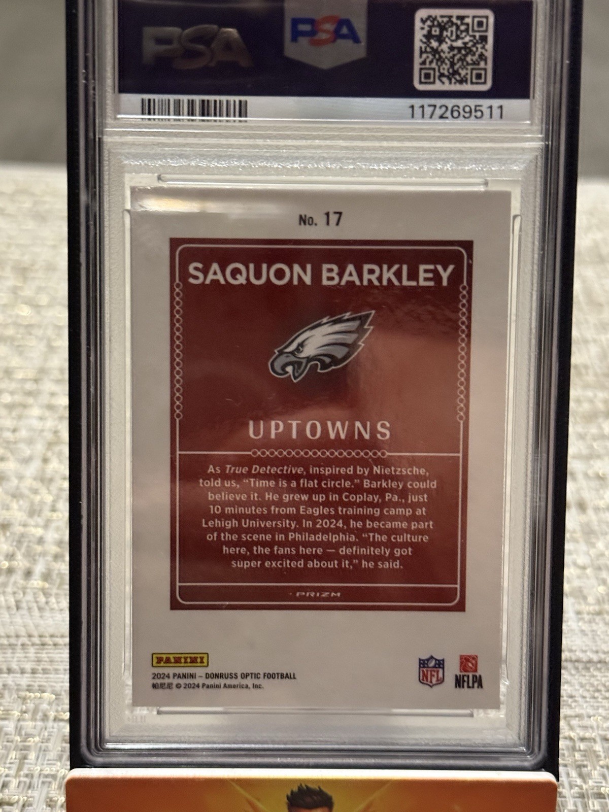 2024 Panini Donruss Optic Uptowns Saquon Barkley #17 PSA 10 CHASE PACK!!! Read!! view 2
