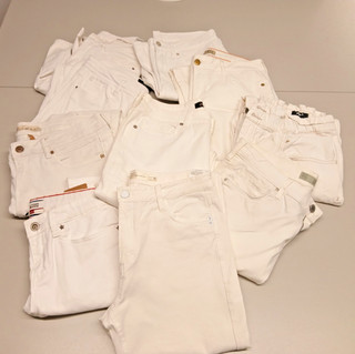 WOMEN'S WHITE JEANS & TROUSERS x 10 sizes XS 14 inc M&S WALLIS TOPSHOP JAEGER