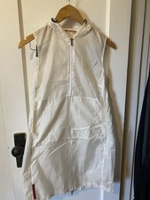 Prada Linea Rossa White Nylon Hoodie Dress