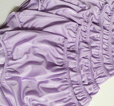 5 Nylon Panties/ Vintage  High Waisted/ Double Nylon Layer Crotch/ VIOLET/ XL