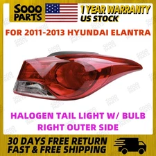 Right Passenger Outer Halogen Tail Light W/ bulb For 2011-2013 Hyundai Elantra