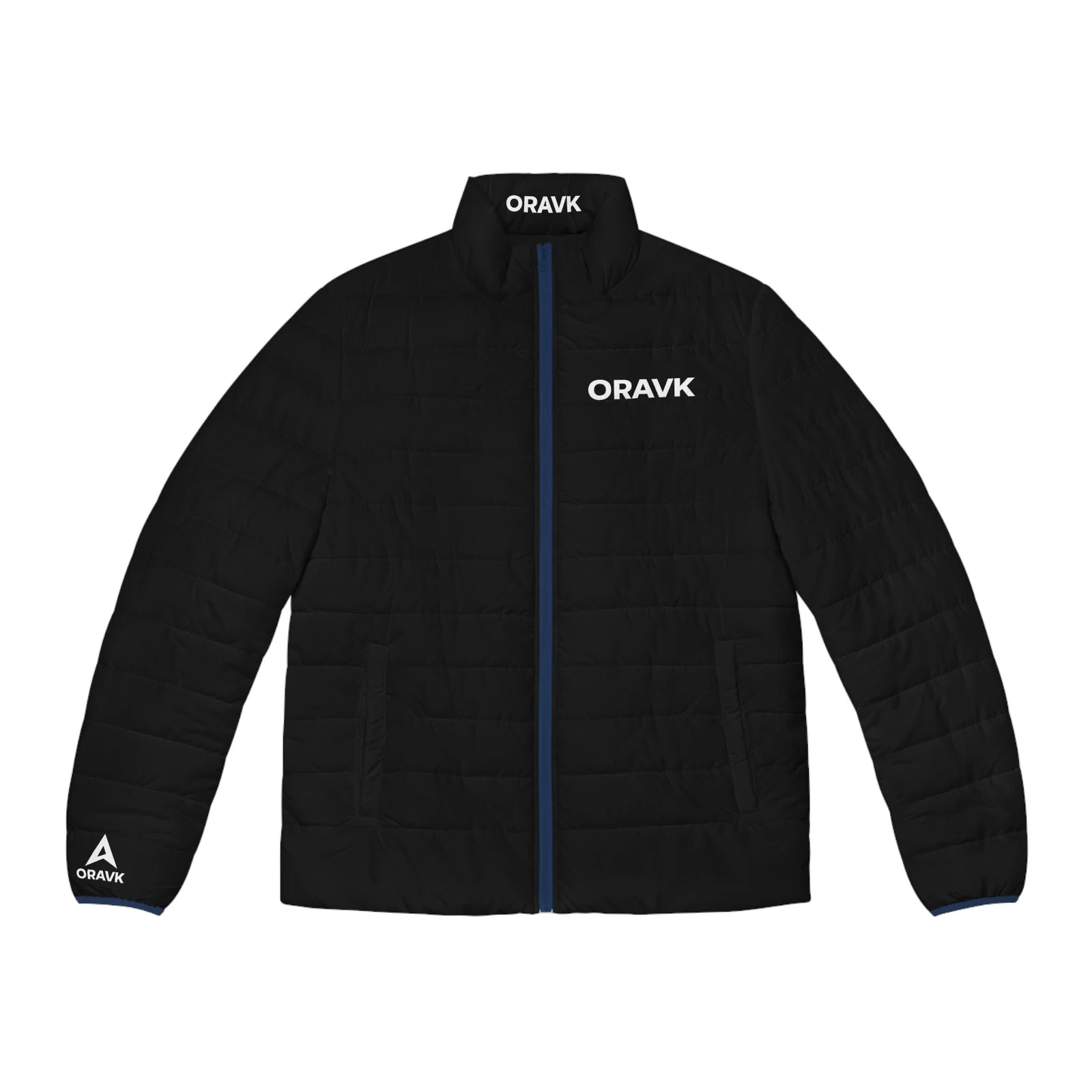 ORAVK Men's Grey Puffer Jacket — Lightweight Quilted Insulated Coat