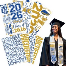Graduation Stole Sash Class of 2026 Decorations DIY Customize Graduation Stol...