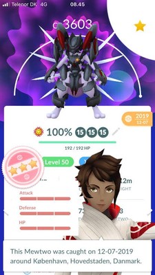 Armored Mewtwo Level 50 + 3 Moves 