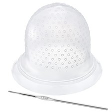 Silicone Pull Through Hair Coloring Highlighting Cap with Hook