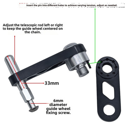 Aluminium Kettenspanner f��r Dahon Faltr?der 11T F��hrungsrad 3,3x0,6cm