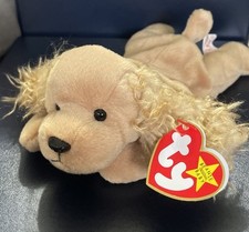 NWT Vintage ORIGINAL Ty Beanie Baby "Spunky" Dog, 1/14/1997